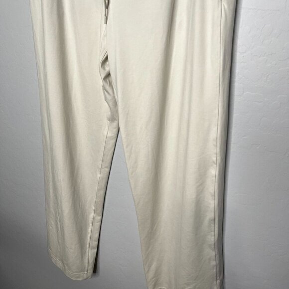 Lululemon Soft Jersey Straight Leg Heathered Bone Light Ivory Stretch Size 14 R - Picture 6 of 12